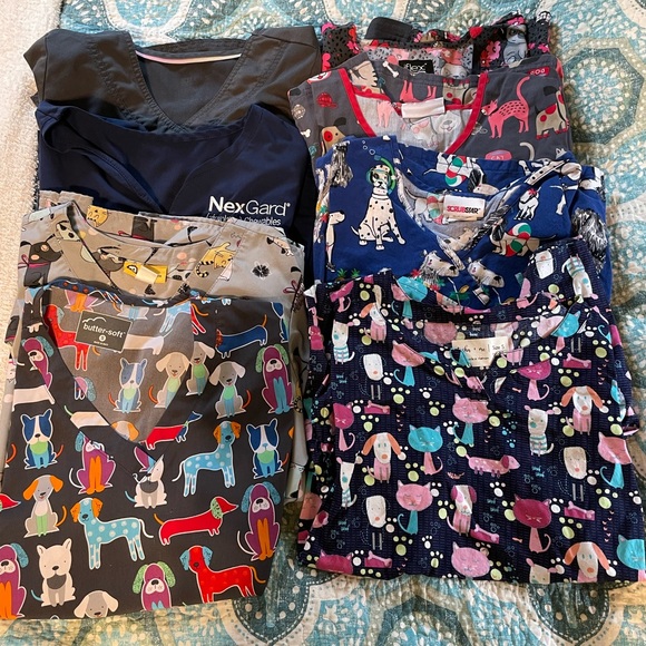 Gently used scrub tops and bottoms bundle. - Picture 2 of 3
